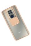 Mey İthalat®   Redmi Note 9 Kılıf Palm Buzlu Kamera Sürgülü Silikon - Pembe