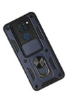 Mey İthalat®   Redmi Note 9 Kılıf Pars Lens Yüzüklü Silikon - Lacivert