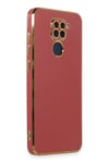 Mey İthalat®   Redmi Note 9 Kılıf Volet Silikon - Kırmızı