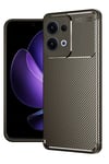 Mey İthalat®   Reno 13 Pro Kılıf Auto Focus Karbon Kapak - Kahverengi