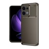 Mey İthalat®   Reno 13 Pro Kılıf Auto Focus Karbon Kapak - Kahverengi