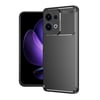 Mey İthalat®   Reno 13 Pro Kılıf Auto Focus Karbon Kapak - Siyah