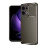 Mey İthalat®   Reno 13 Pro Kılıf Auto Focus Karbon Kapak - Kahverengi