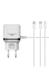 Mey İthalat®  C33 Hızlı Şarj Cihazı 3in1 (Dahili Micro USB Kablolu)