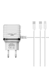 Mey İthalat®  C33 Hızlı Şarj Cihazı 3in1 (Dahili Lightning Kablo iphone Uyumlulu)
