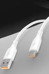 Mey İthalat®  DC65 USB to Type-C 1M 3.0A Hızlı Şarj Kablo - Beyaz