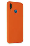 Mey İthalat®  Huawei P20 Lite Kılıf Nano içi Kadife Silikon - Turuncu