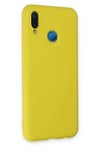 Mey İthalat®  Huawei P20 Lite Kılıf Nano içi Kadife Silikon - Sarı