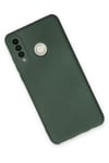 Mey İthalat®  Huawei P30 Lite Kılıf Nano içi Kadife Silikon - Koyu Yeşil