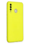 Mey İthalat®  Huawei P30 Lite Kılıf Nano içi Kadife Silikon - Sarı