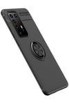 Mey İthalat®  Huawei P40 Pro Kılıf Range Yüzüklü Silikon - Siyah