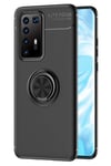 Mey İthalat®  Huawei P40 Pro Kılıf Range Yüzüklü Silikon - Siyah