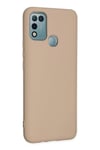 Mey İthalat®  İnfinix Hot 10 Play Kılıf Nano içi Kadife Silikon - Pudra