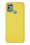 Mey İthalat®  İnfinix Hot 10 Play Kılıf Nano içi Kadife Silikon - Sarı