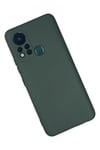 Mey İthalat®  İnfinix Hot 11s Kılıf Nano içi Kadife Silikon - Koyu Yeşil