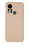 Mey İthalat®  İnfinix Hot 11s Kılıf Nano içi Kadife Silikon - Pudra