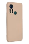 Mey İthalat®  İnfinix Hot 11s Kılıf Nano içi Kadife Silikon - Pudra