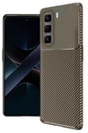 Mey İthalat®  İnfinix Hot 50 4G Kılıf Auto Focus Karbon Kapak - Kahverengi