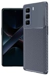 Mey İthalat®  İnfinix Hot 50 4G Kılıf Auto Focus Karbon Kapak - Lacivert