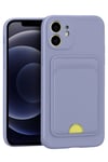 Mey İthalat®  iPhone 11 Kılıf Kelvin Kartvizitli Silikon - Lila