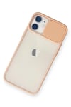 Mey İthalat®  iPhone 11 Kılıf Palm Buzlu Kamera Sürgülü Silikon - Pembe