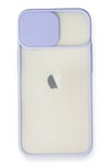 Mey İthalat®  iPhone 11 Kılıf Palm Buzlu Kamera Sürgülü Silikon - Lila