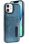 Mey İthalat®  iPhone 11 Kılıf Sara Kartvizitli Deri Kılıf - Lacivert