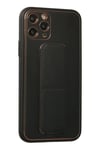 Mey İthalat®  iPhone 11 Pro Kılıf Coco Deri Standlı Kapak - Siyah