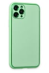 Mey İthalat®  iPhone 11 Pro Kılıf Coco Deri Silikon Kapak - Açık Yeşil