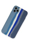 Mey İthalat®  iPhone 11 Pro Kılıf Ebruli Lansman Silikon - Mavi-Gri