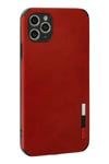 Mey İthalat®  iPhone 11 Pro Kılıf Loop Deri Silikon - Kırmızı