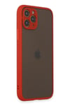 Mey İthalat®  iPhone 11 Pro Kılıf Montreal Silikon Kapak - Kırmızı