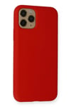 Mey İthalat®  iPhone 11 Pro Kılıf Nano içi Kadife Silikon - Kırmızı
