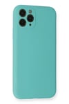Mey İthalat®  iPhone 11 Pro Kılıf Nano içi Kadife Silikon - Turkuaz