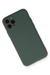 Mey İthalat®  iPhone 11 Pro Kılıf Nano içi Kadife Silikon - Koyu Yeşil