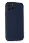 Mey İthalat®  iPhone 11 Pro Kılıf Nano içi Kadife Silikon - Lacivert