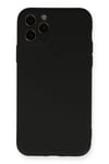 Mey İthalat®  iPhone 11 Pro Kılıf Nano içi Kadife Silikon - Siyah
