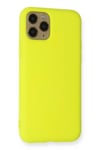 Mey İthalat®  iPhone 11 Pro Kılıf Nano içi Kadife Silikon - Sarı
