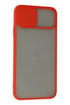 Mey İthalat®  iPhone 11 Pro Kılıf Palm Buzlu Kamera Sürgülü Silikon - Kırmızı