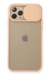 Mey İthalat®  iPhone 11 Pro Kılıf Palm Buzlu Kamera Sürgülü Silikon - Pembe