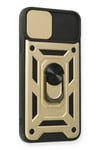 Mey İthalat®  iPhone 11 Pro Kılıf Pars Lens Yüzüklü Silikon - Gold
