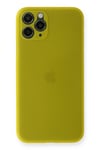 Mey İthalat®  iPhone 11 Pro Kılıf PP Ultra İnce Kapak - Sarı