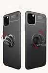 Mey İthalat®  iPhone 11 Pro Kılıf Range Yüzüklü Silikon - Siyah-Mavi