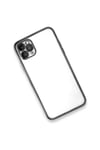 Mey İthalat®  iPhone 11 Pro Max Kılıf  Lensli Silikon - Gümüş