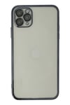 Mey İthalat®  iPhone 11 Pro Max Kılıf  Lensli Silikon - Siyah