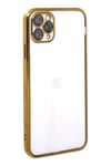 Mey İthalat®  iPhone 11 Pro Max Kılıf  Lensli Silikon - Gold