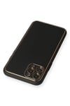 Mey İthalat®  iPhone 11 Pro Max Kılıf Coco Deri Silikon Kapak - Siyah