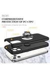 Mey İthalat®  iPhone 11 Pro Max Kılıf Elit Yüzüklü Kapak - Siyah