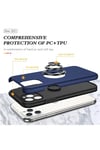 Mey İthalat®  iPhone 11 Pro Max Kılıf Elit Yüzüklü Kapak - Lacivert