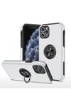 Mey İthalat®  iPhone 11 Pro Max Kılıf Elit Yüzüklü Kapak - Gümüş